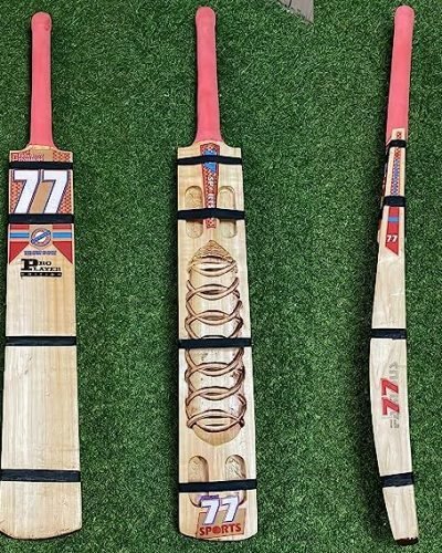 77 Sports Kashmir Willow Handcrafted Double Blade Hard Tennis Bat